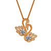 Elegante y lindo collar con colgante de cisne blanco, cadena de clavícula, nuevo y elegante colgante de circonita con incrustaciones de diamantes y danza del cisne doble.