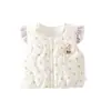 Chalecos de bebé elegantes para otoño e invierno para niños y niñas, chalecos acolchados y engrosados, ropa exterior versátil para niños pequeños, chalecos pequeños y chaquetas de algodón