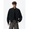 Chaqueta de cuero tipo aviador patchwork con cremallera estilo retro americano para hombre, nueva marca de moda otoño e invierno 2026 abrigo casual oversized