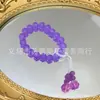 Terço Macio de Mão com Anel Corrediço Acessórios Hanfu Pulseira Estilo Igual de Celebridade da Internet Cordão de Contas Brancas Esmaltadas com Pingente Torcido à Mão