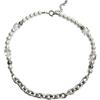 Collar de perlas de cristal cuadradas de moda para hombres de nicho, nuevo collar de cadena de clavícula de hip hop de lujo ligero para mujeres de nicho, collar de marca de moda
