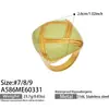 Anillos Creativos de Múltiples Capas Estilo Ins Europeo y Americano, Set de Anillos Geométricos Esmaltados Personalizados Transfronterizos, Acero Inoxidable Chapado en Oro Real de 18K