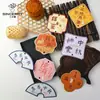 Pensamiento de Siete Colores Festival de Medio Otoño Nuevo Estilo Chino Tarjeta Flor Empaque Caja de Regalo para Pasteles de Luna Diseño DIY Floristería