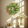 1 Peça Guirlanda Artificial de Flores Silvestres de Primavera para Porta da Frente  Guirlanda Floral Colorida Estilo Fazenda com Flores Artificiais Mistas e Folhagens para Decoração de Parede Interna e Externa, Cabana Rústica, Casamento, Dia das Mães, Formatura, Decoração de Casa o Ano Todo