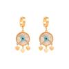 Moda ins estilo brincos de aço titânio 18K ouro dream catcher net tassel brincos feminino diabo olhos brincos longos de aço inoxidável