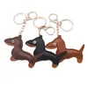 Llavero Colgante de Cuero para Mini Dachshund Pequeño en Stock, Colgante de Bolso de Perro de Cuero Estilo Ruth