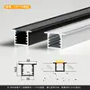 Perfil de Aluminio para Luz Lineal LED Luz Lineal Empotrada Canal de Luz de Aleación de Aluminio Tira de Luz Dura Canal de Aluminio Fuente de Luz Lateral