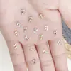 Joias para Nail Art de Laço Liga Nova Luxo Acessível Popular Estéreo Ouro e Prata K Branco Gravata Borboleta DIY Artesanal Joias de Metal