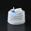 Cubo de agua plegable para coche y hervidor para almacenar agua de manantial de montaña, cubo portátil de gran capacidad para almacenamiento de agua al aire libre con grifo