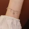 Design Minimalista de Luxo Leve Pulseira Tornozeleira Sino para Mulheres Moda Celebridade da Internet Pulseira Tornozeleira para Meninas Joias de Nicho