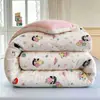 Nuevo edredón de invierno de algodón tipo puff con estampado, cálido y engrosado, funda de edredón para otoño/invierno, cama doble, núcleo de edredón, edredón de algodón para estudiantes