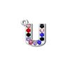 Acessórios para joias DIY pingente de superfície de diamante de 15 mm cor pingente de 26 letras em inglês pingente de pulseira pingente de roupa pingente
