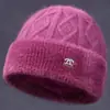 Nuevos Sombreros de Invierno para Mujeres de Mediana Edad y Mayores, Sombrero de Lana Cálido con Felpa para Abuela Señora Mayor, Sombrero de Punto Anti-Frío para Mamá