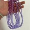 Crystal roxo contas redondas contas soltas transparente roxo soltas contas pulseira novo chinês diy jóias acessórios semi-acabados atacado