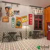 Fondo de pantalla de fondo estilo Hong Kong retro tienda de postres de té con leche nostálgico restaurante de té estilo Hong Kong sala de helados tienda de hot pot tienda de selfies fondo de pantalla