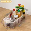 Caja de Almacenamiento Extensible para Cocina Estante de Cocina Estante de Almacenamiento de Plástico Caja de Almacenamiento para Gabinete Estante de Almacenamiento Botella Pequeña Condimento