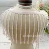 Cinta de Encaje con Cuentas Hecha a Mano de 10 cm, Borla de Gota de Agua de Cristal, Accesorios para Decoración de Hanfu, Cortinas, Lámparas de Mesa, Faldas
