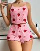 Pijamas europeos y americanos para mujer, camisola sexy con aros, pantalones cortos, ropa para el hogar, traje de dos piezas, comercio exterior transfronterizo