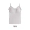 Colete Térmico de Cashmere Feminino com Bojo, Push-Up Sem Aro, Alças de Renda para Outono e Inverno, Armazenamento de Calor e Confortável Roupa Íntima