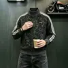 Chaqueta retro americana con estampado de leopardo amarillo, unisex, corte holgado, estilo casual, con cuello alto, cierre de cremallera y un diseño corto estilo béisbol, perfecta para otoño