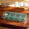 [BNBS] Caja organizadora de tiras reactivas para glucosa en sangre, caja de almacenamiento para glucómetro y medicamentos con tapa, caja a prueba de polvo