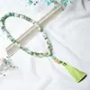 Colgante DIY de Círculos Múltiples de Raíz de Bodhi Verde de Hainan Buena Suerte Lian Método Antiguo Accesorios de Oro Pulsera Ágata Roja Turquesa