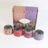 Caja de metal redonda con forma de tambor para té perfumado, caja de hierro para galletas, rollo de huevo, tarro de dulces, envase para velas de aromaterapia, tarro de hojalata