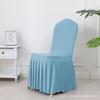 Funda para Silla de Comedor con Falda Plisada Elástica Engrosada Hecha a Medida Cubierta de Silla Falda para Banquete de Boda Hotel Lino de Hotel