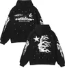 Suéter Cruzado Nuevo Infierno Estrella Y2k Sudadera Moda Callejera Europea y Americana Chaqueta Punk Grande Harajuku