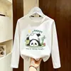 Camiseta de Manga Larga de Dibujos Animados para Niños Otoño 2026 Nuevo Estilo Moderna Genial Atractiva Preescolar Bebé Algodón Puro Camiseta Base