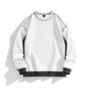 Sudadera Popular Otoño Nueva para Hombre Cuello Redondo Retro Americano Marca Trendy Color Contrastante Estudiante Pareja Versátil Casual Chaqueta