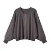 Comércio Exterior Transfronteiriço, roupas femininas, novo estilo outono, moda europeia e americana, jaqueta bomber de tricô de gola redonda e manga longa 9598043