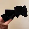 Brillo Estelar~Estilo Coreano Ins Negro Múltiples Capas Lazo Pinza de Plátano Pasador para Cola de Caballo Alta Accesorios para el Cabello Verticales para Mujer