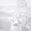Tablero acrílico transparente de 8 mm con forma, base para postres, accesorio para manualidades DIY, forma cuadrada, en stock