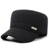 Novos Chapéus de Outono e Inverno para Homens de Meia-Idade e Idosos, Chapéus de Algodão de Outono e Inverno para Idosos, Bonés para Pai e Avô, Top Plano com Proteção para Orelhas e Aquecimento