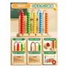 Contador de cinco dígitos, material didáctico de matemáticas para primer grado de primaria, herramienta para contar números grandes, herramienta mágica para educación infantil, madera maciza