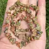 Cadena de grava de piedra cruda de cristal blanco para joyería DIY, collar, ágata, amatista, piedra natural, cuentas sueltas irregulares, 15 pulgadas