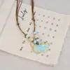 Collar de Perro Dachshund Cerámico de Jingdezhen Fresco, Dulce, Lindo, Moderno y Único, Estilo Dulce y Genial, Collar Infantil y Creativo
