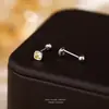 Pendientes de Plata de Ley S925 con Diamante Amarillo Cuadrado para Mujer Lujo Accesible Diseño Geométrico Cuadrado de Nicho Pendientes de Lujo Accesible Joyería para Orejas Dropshipping