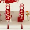 Pingente de Maçaneta Dupla Felicidade Conjunto de Decoração para Quarto de Casamento para Quarto do Noivo e da Noiva Decoração de Porta de Casa Nova com Símbolo de Dupla Felicidade