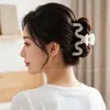 Pinza para el pelo de estrella con garra y estampado de leopardo estilo retro, dulce y fresca, para recogidos, pinza de acetato de gato y tiburón, accesorio de pelo elegante en forma de corazón