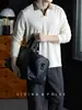 [Estilo Retro Japonês] Camisa Polo Masculina de Manga Longa em Lyocell, Linho, Modal e Algodão com Gola Seagull, Camisa Polo Casual