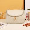 Bolsa Cosmética de PU de Gran Capacidad y Alta Calidad con Textura de Bambú, Bolsa Portátil para Almacenamiento de Cosméticos, Bolsa Impermeable para Artículos de Aseo