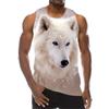 Chaleco informal sin mangas con estampado digital de animales para hombre, de tela de malla nueva, de comercio exterior transfronterizo