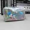 Bolsa de Cosméticos Ins Creativa de Gran Capacidad con Arena Movediza de Planeta Corazón Girly Estuche para Lápices de Estudiante Bolsa de Tocador de Viaje Billetera