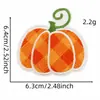 Nuevas Pegatinas de Tela Bordadas de Calabaza a Cuadros de Colores Accesorios para Bordado de Computadora Ropa Accesorios Parche de Etiqueta de Tela para Planchar Stock Listo