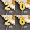 2026 Ano do Cavalo Decoração de Bolo de Ano Novo Velas Digitais Festa de Véspera de Ano Novo Dourada Inserções de Decoração para Assar