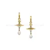Pendientes Saturno Estilo Western de Alta Gama Serie Ismene Planeta Completo en Diamante Clásico Pendientes Estrella Lágrima de Sirena