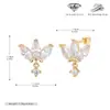 Brincos de Rosca de Prata Esterlina S925 Novos Transfronteiriços, Brincos de Coroa de Zircônio Modernos, Luxo Acessível, Joias de Nicho de Alta Qualidade para Mulheres