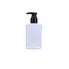 Frasco Quadrado Plano para Limpeza Facial 200ml Frasco com Tampa Flip-Top para Loção Frasco com Bomba para Álcool em Gel Frasco Vazio para Reembalagem